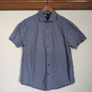 Denim & Flower Ricky Singh Short Sleeved Button Down Shirt Mens Medium Slim